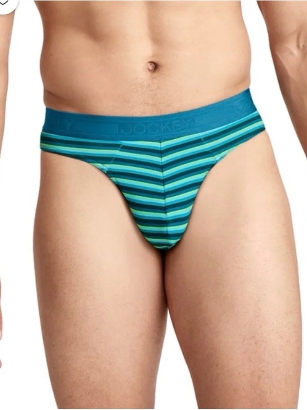 NWT Jockey 4 Pack Men’s MED Cotton Stretch Thongs Multi Color Amazing Comfort